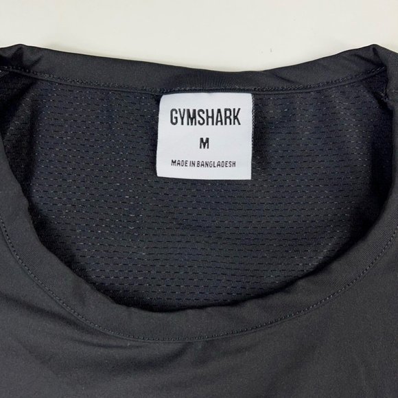 Gymshark Womens Training Crop Tank Top Black Crew Neck Mesh Back Stretch M New - Picture 10 of 10